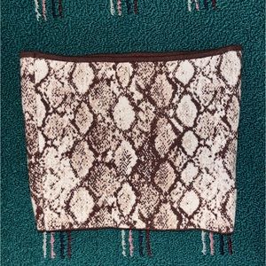 XS snakeskin pattern tube top from Pacsun